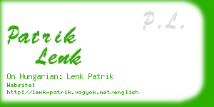 patrik lenk business card